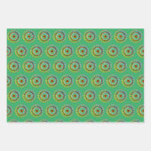 コスタリカカラフルラッピング紙セット3 ラッピングペーパーシート (正面)