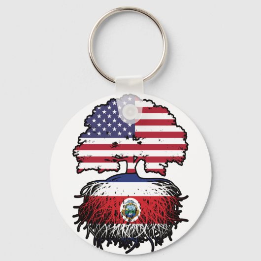 コスタリカコスタリカアメリカUSAツリールーツ キーホルダー (正面)