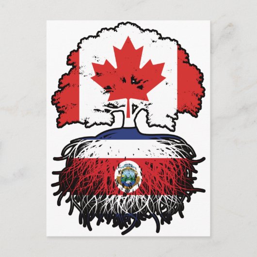 コスタリカコスタリカカナダツリールーツ ポストカード (正面)
