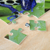 コスタリカコバルトマートダーツフロッグのクローズアップ ジグソーパズル (側面)