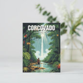 コスタリカコルコバド国立公園の滝 ポストカード (スタンド正面)