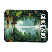 コスタリカコルコバド国立公園の滝 マグネット (横)