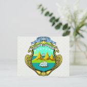 コスタリカコートオブアームズ詳細 ポストカード (スタンド正面)