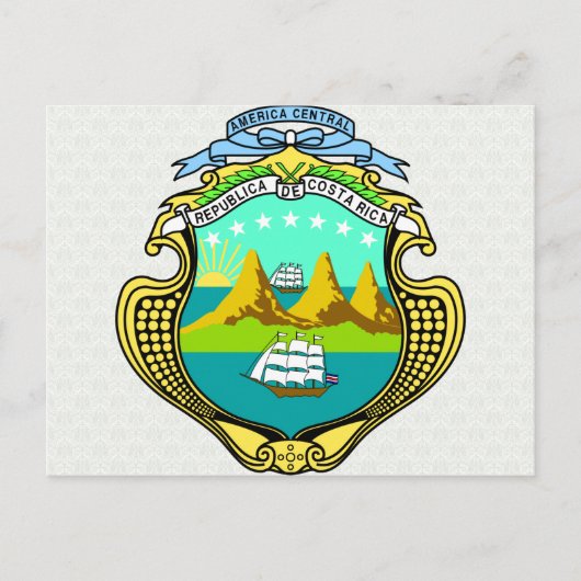 コスタリカコートオブアームズ詳細 ポストカード (正面)