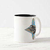 コスタリカサーファーサーフィンスロスブルー ツートーンマグカップ (正面右)