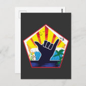 コスタリカシャカサインサーフィンサーファーギフト ポストカード (正面/裏面)