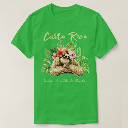 コスタリカスロッスのようなボス休暇記念品Gif Tシャツ (デザイン正面)