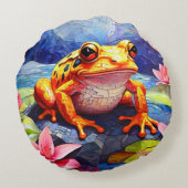 コスタリカダーツフロッグ装飾用クッションクッション ラウンドクッション (裏面)