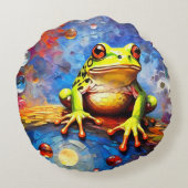 コスタリカダーツフロッグ装飾用クッションクッション ラウンドクッション (裏面)