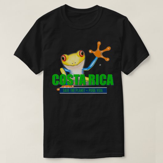 コスタリカツリーカエルお土産 Tシャツ (デザイン正面)