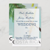 コスタリカツリーカエル休暇ポスター 招待状 (正面/裏面)