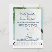 コスタリカツリーカエル休暇ポスター 招待状 (正面)