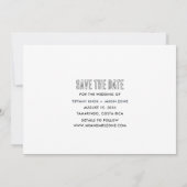 コスタリカデスティネーションビーチ結婚式 セーブザデート (裏面)