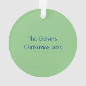 コスタリカパープル、グリーン&ブルーハミングバ飛んでいるード オーナメント (裏面)