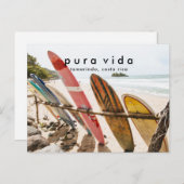 コスタリカビーチフォトサーフィンはがき ポストカード (正面/裏面)