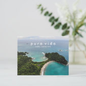 コスタリカビーチフォトバケーションポストカード ポストカード (スタンド正面)