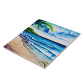 コスタリカビーチプラヴィダウォーター絵画カラー タイル (側面)