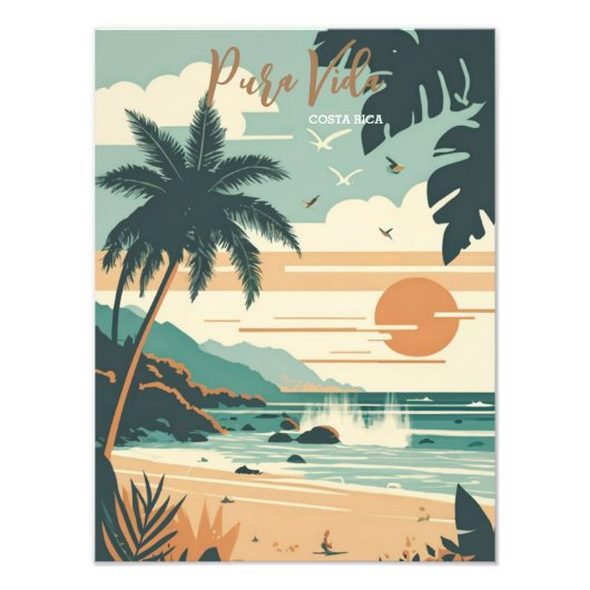 コスタリカビーチプラヴィダ フォトプリント            (正面)