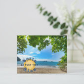 コスタリカビーチ写真はがき ポストカード (スタンド正面)