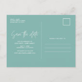 コスタリカビーチ結婚式の日付保存 案内ポストカード (裏面)