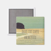 コスタリカビーチ結婚式保存日 マグネット (正面/裏面)