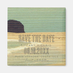 コスタリカビーチ結婚式保存日 マグネット