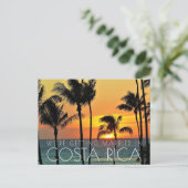 コスタリカビーチ結婚式保存日 案内ポストカード (スタンド正面)