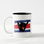 コスタリカフラグ釈迦サーフィン ツートーンマグカップ (左)