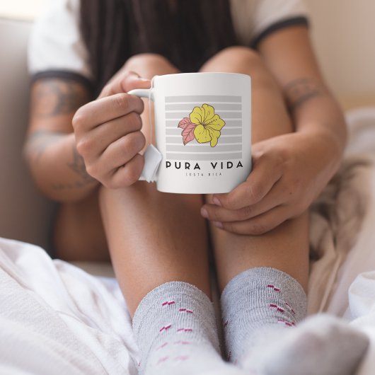 コスタリカプラビダハイビスカスフラワー コーヒーマグカップ