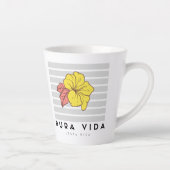 コスタリカプラヴィダハイビスカスフラワーコーヒー カフェラテマグ (右)