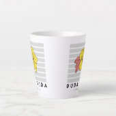 コスタリカプラヴィダハイビスカスフラワーコーヒー カフェラテマグ (正面)