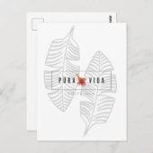 コスタリカプラヴィダハイビスカスフラワーポストカード ポストカード (正面/裏面)