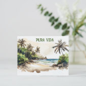 コスタリカプラヴィダビーチカード ポストカード (スタンド正面)