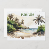 コスタリカプラヴィダビーチカード ポストカード (正面/裏面)