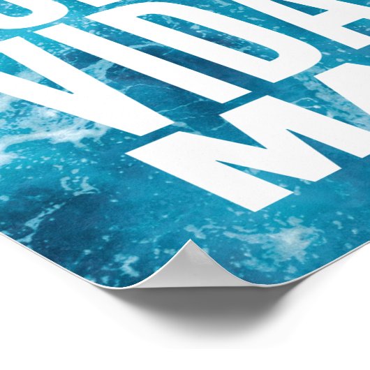 コスタリカプラヴィダメシャカサインサーフィン ポスター (角)