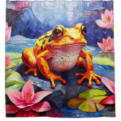 コスタリカポイズンダーツフロッグシャワーカーテン シャワーカーテン (正面)