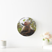 コスタリカモンキー、カプチン ラウンド壁時計 (ホーム)