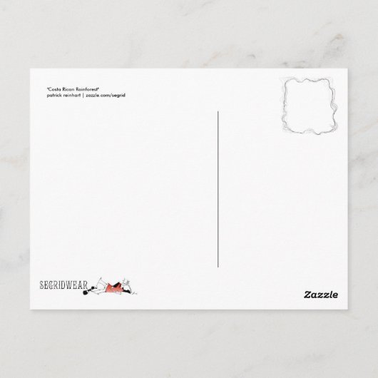 コスタリカレインフォレストハガキ ポストカード (裏面)