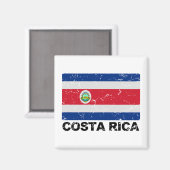 コスタリカヴィンテージ国旗 マグネット (正面/裏面)