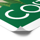 コスタリカヴィンテージ旅行スタイル ポスター (角)