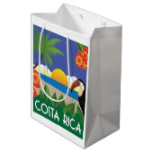 コスタリカヴィンテージ旅行スタイル ミディアムペーパーバッグ (裏面アングル)
