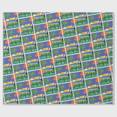 コスタリカヴィンテージ旅行スタイル ラッピングペーパー (フラット)