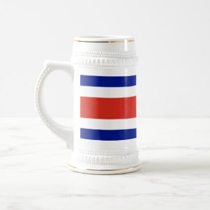 コスタリカ国旗とマグカップ ビールジョッキ