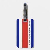コスタリカ国旗と荷物タグ ラゲッジタグ (裏面縦)