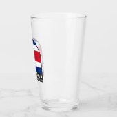 コスタリカ国旗のエンブレム動揺してヴィンテージ タンブラーグラス (左)