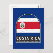 コスタリカ国旗のエンブレム動揺してヴィンテージ ポストカード (正面/裏面)