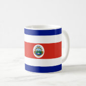 コスタリカ国旗のセラミックマグカップ コーヒーマグカップ (正面右)