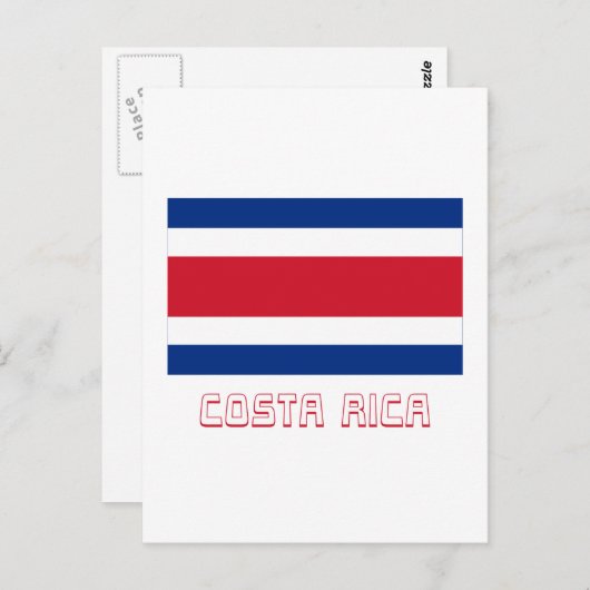コスタリカ国旗の名前 ポストカード (正面/裏面)