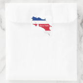 コスタリカ国旗の地図 スクエアシール (バッグ)