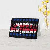 コスタリカ国旗の愛国的誕生日 カード (黄色い花)
